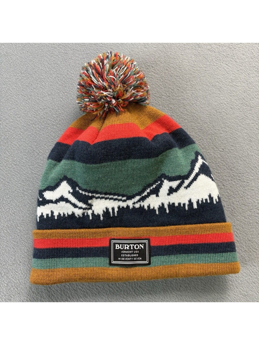 Burton Snowboards Striped Mountain Beanie Hat